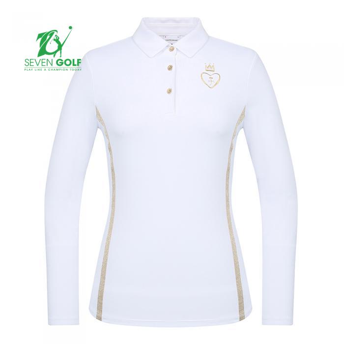 Áo golf polo nữ dài tay Castelbajac BG8FTS508 WH